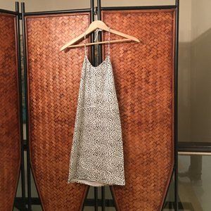 RARE GREEK IMPORT Athens Punk Shop Leopard Halter Mini Dress XS